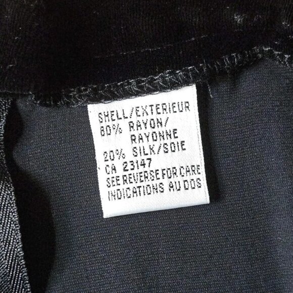 Vintage Talbots Black Velvet A-Line Skirt Women's Size 8P Excellent - Picture 4 of 6